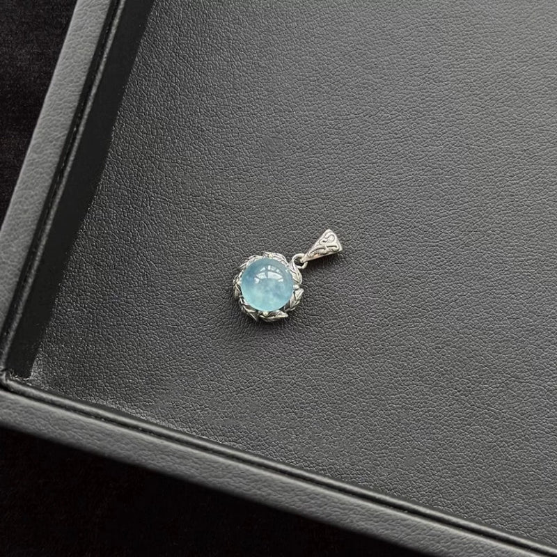 Aquamarine Sterling Silver Pendant