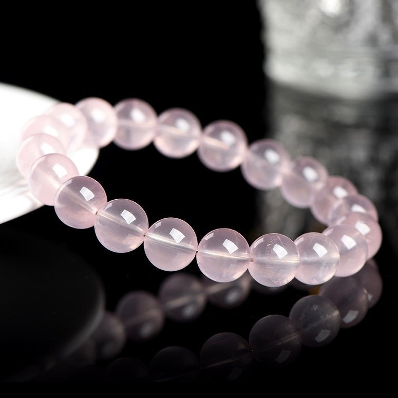 Aura Verse rose quartz bracelet for women seeking healing, intention setting and clarity.