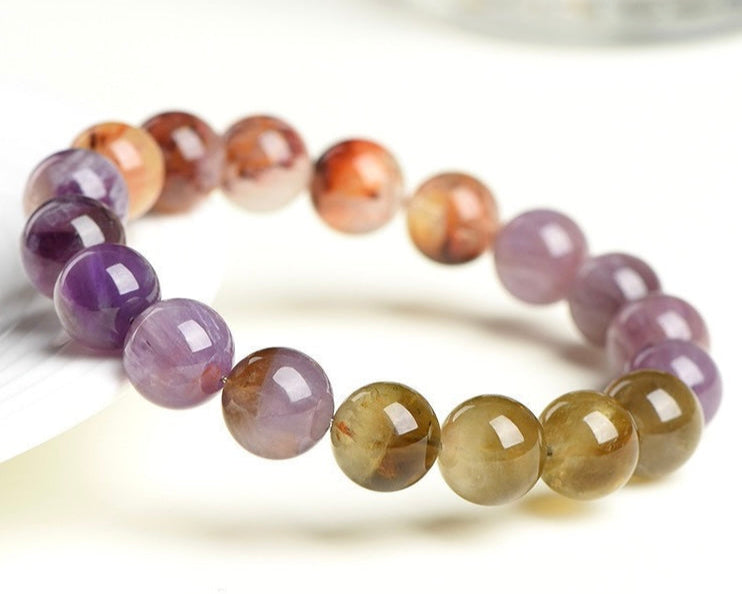 Stretchy beaded Auralite 23 crystal bracelet suitable for both men and women