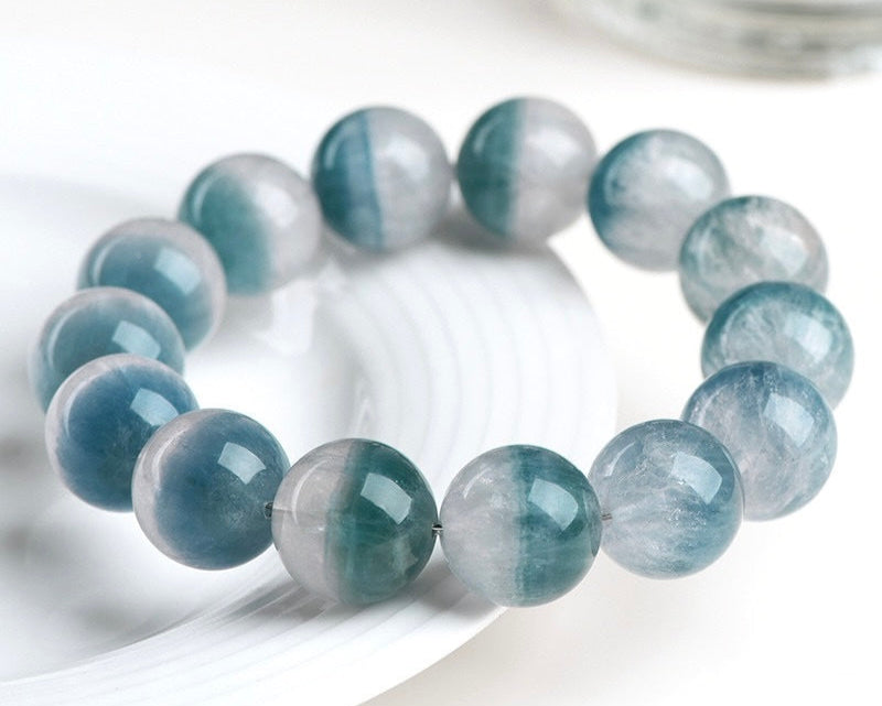 Bracelet with fluorite crystal beads – energy crystal jewelry for confidence and stress relief