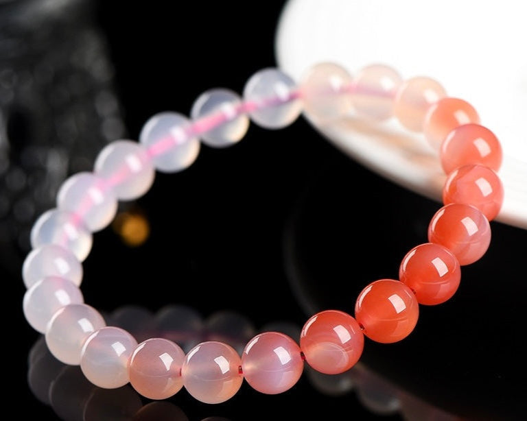 Chakra-balancing agate bracelet with gradient tones supporting energy alignment
