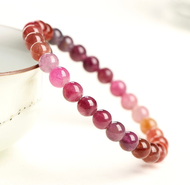 Chakra-aligning crystal bracelet with spinel gemstones for spiritual energy and focus