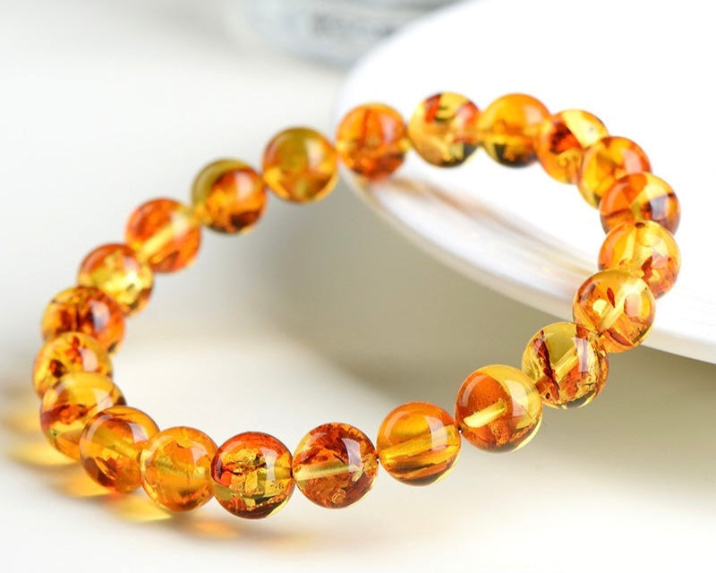 Flower Amber bracelet boosting confidence and positive energy flow