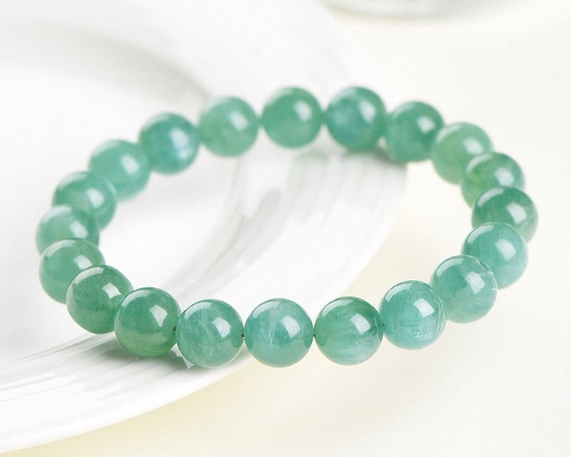 Green Kyanite bracelet for stress relief and clearing negative energy