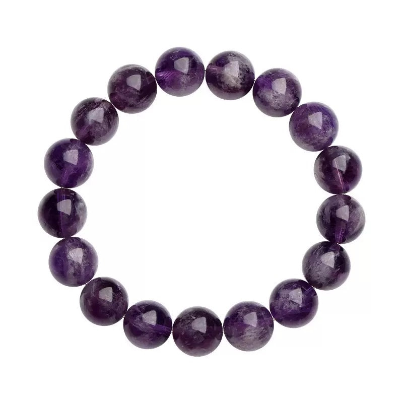 Feather Amethyst crystal bracelet with unique feather-like healing beads for women and men