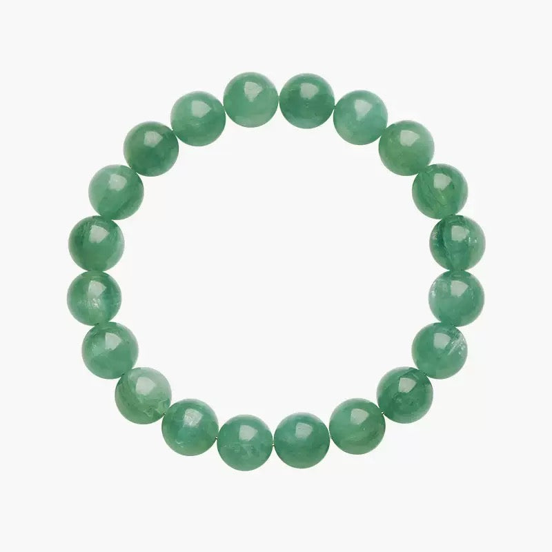 Green Kyanite crystal bracelet with vibrant healing beads for women and men