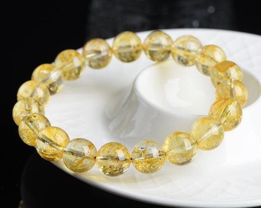 Healing crystal bracelet featuring Yellow Topaz for confidence and financial success