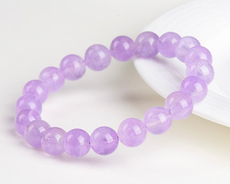 Healing crystal bracelet – lavender amethyst stone for meditation, sleep, and emotional support