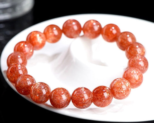Healing crystal bracelet with sunstone – joy, vitality, and solar plexus activation