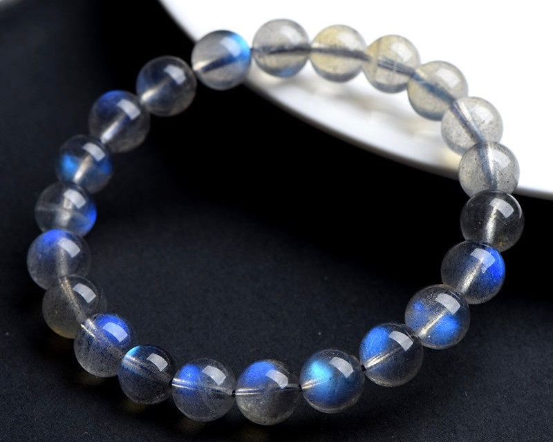 Healing Gray Moonstone bracelet for women – gentle energy crystal for intuition and inner peace