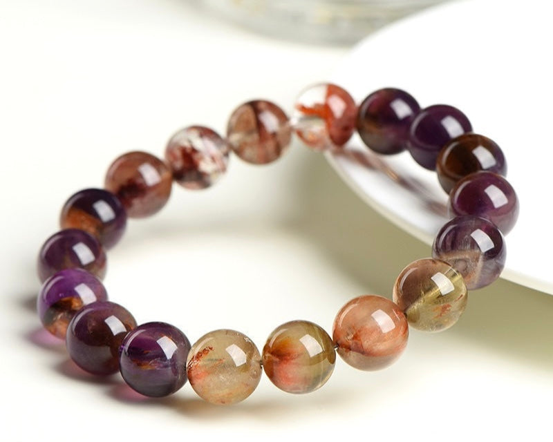 Healing stone bracelet made with Auralite 23 to support calm and emotional balance