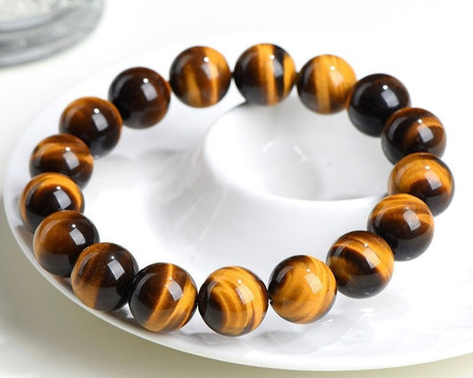 Healing Tiger Eye bracelet – beaded crystal jewelry for energy, protection, and self-confidence