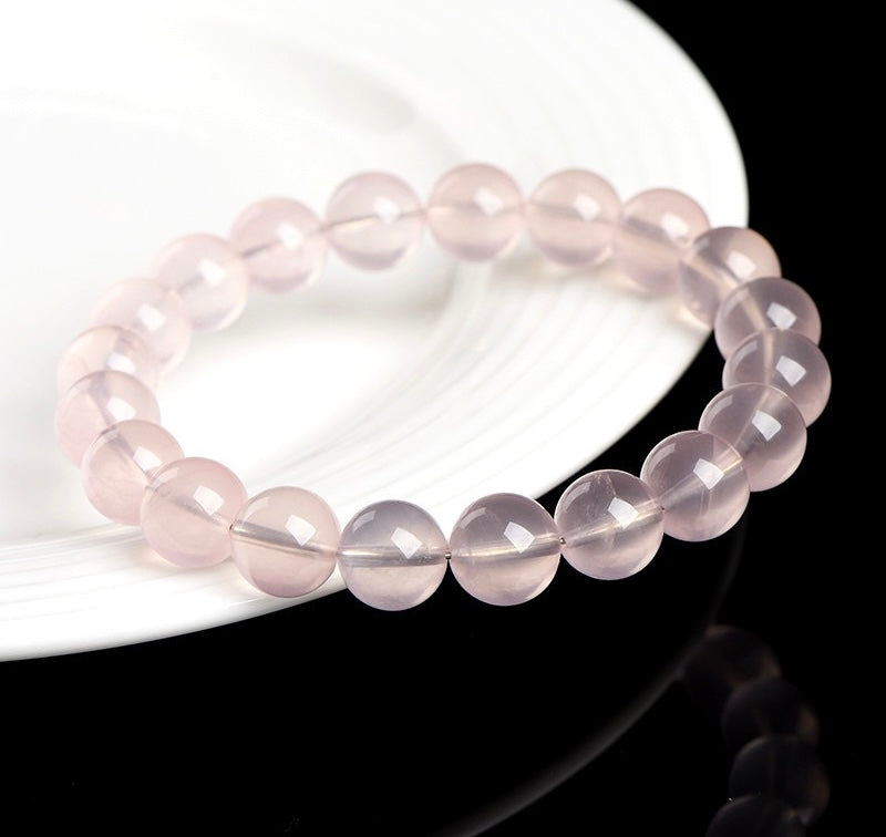 High quality rose quartz bracelet for self-love and emotional healing, crafted with natural gemstones by Aura Verse.