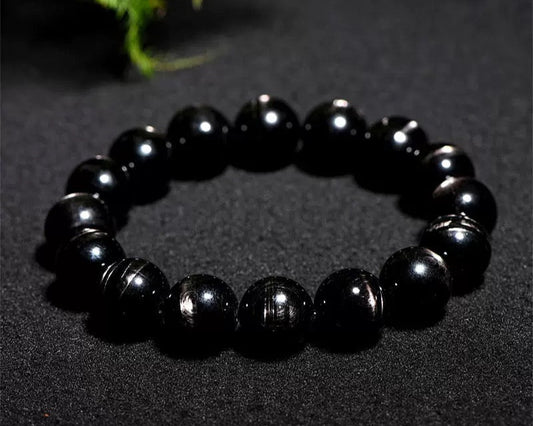 Healing and protection crystal bracelet made with Hypersthene crystal beads – unique handmade crystal bracelet for daily energy balance