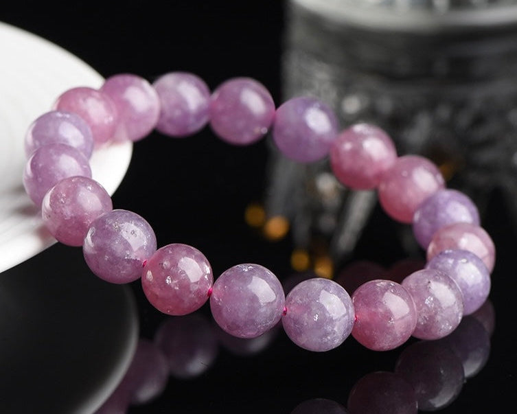 Beaded Lepidolite Quartz bracelet – powerful crystal jewelry for grounding and mental clarity