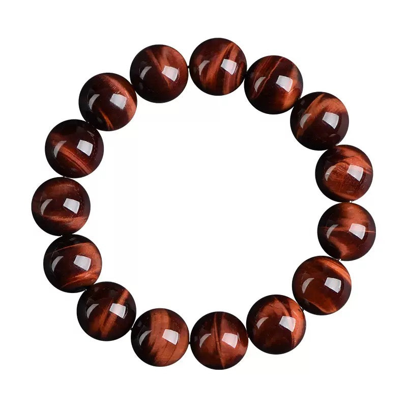 Lightning Red Tiger Eye Bracelet – powerful men's crystal bracelet for strength and protection