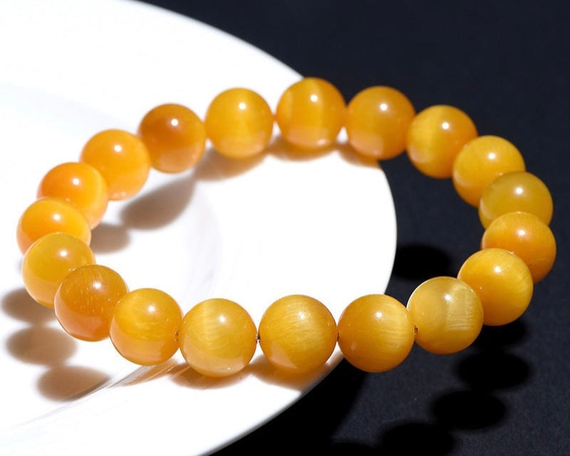 Men’s crystal bracelet – golden tiger eye for confidence and abundance