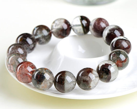Phantom Quartz crystal bracelet – healing gemstone for visualization, manifestation, and insight