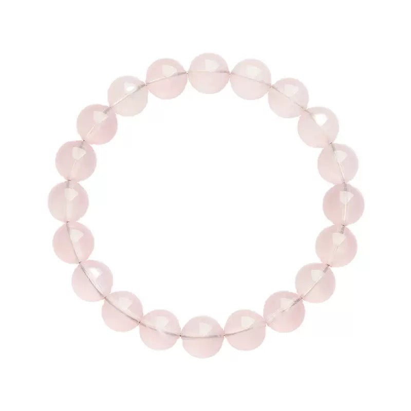 Rose Quartz Bracelet by Aura Verse, a handmade gemstone bracelet for love and healing.
