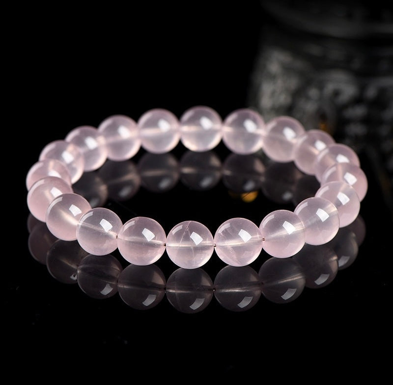 Rose Quartz Bracelet for self-love, emotional support and spiritual healing, by Aura Verse.