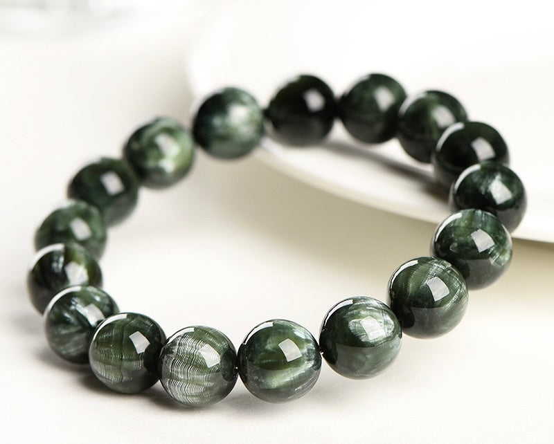 Spiritual energy bracelet made with Seraphinite – crystal for peace, protection, and connection