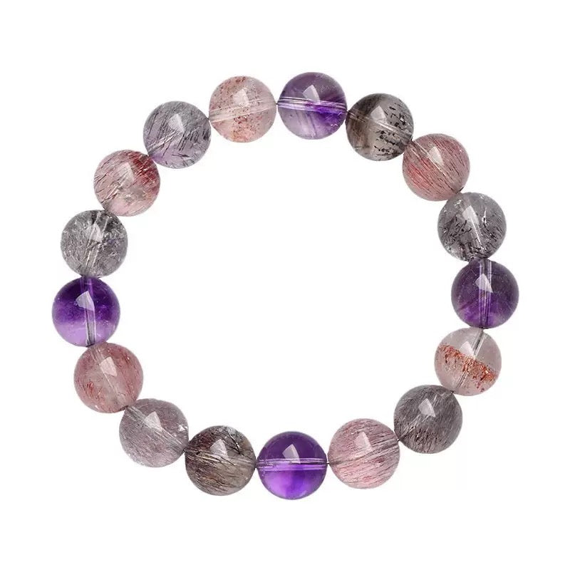 Super Seven crystal bracelet – powerful healing quartz with high vibration for protection and chakra alignment