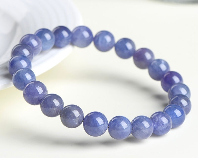 Tanzanite crystal bracelet enhancing communication and clarity
