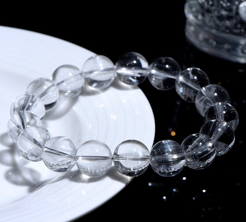 Unique handmade Cat’s Eye White Topaz crystal bracelet for spiritual growth and manifestation