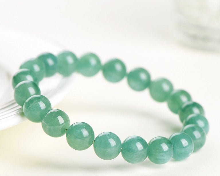Unique handmade Green Kyanite crystal bracelet promoting spiritual growth