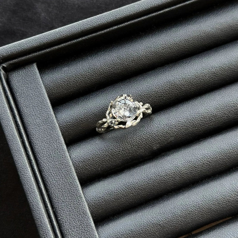 Venom Super Seven Ring with sterling silver, healing crystal ring for energy alignment and spiritual power