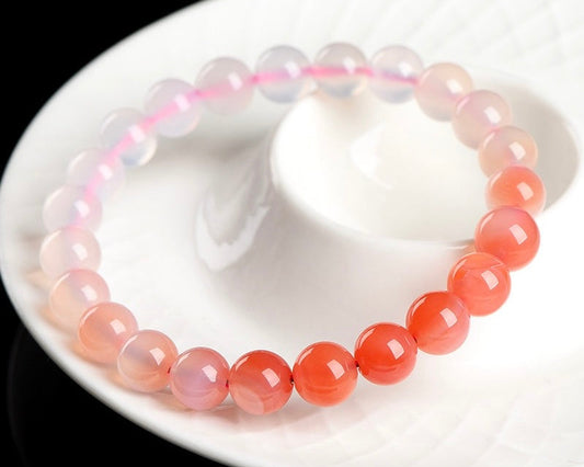 Yanyuan agate crystal bracelet for women in soft gradient colors