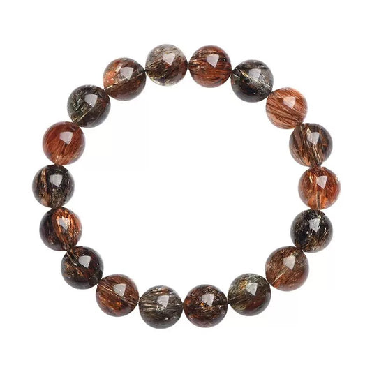 Black Gold Super Seven bracelet – high vibration healing crystal for energy, protection, and grounding