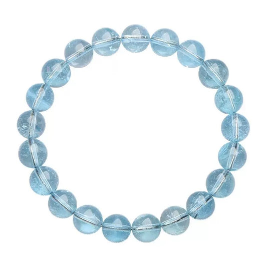 Blue topaz bracelet – healing crystal for clarity, truth, and calm communication