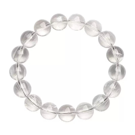 Cat’s Eye White Topaz crystal bracelet with luminous healing beads for women and men