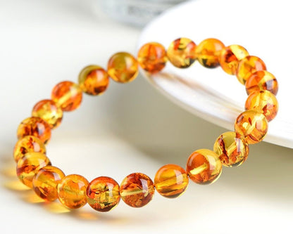 Flower Amber bracelet boosting confidence and positive energy flow