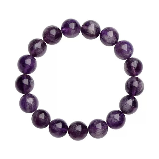 Feather Amethyst crystal bracelet with unique feather-like healing beads for women and men