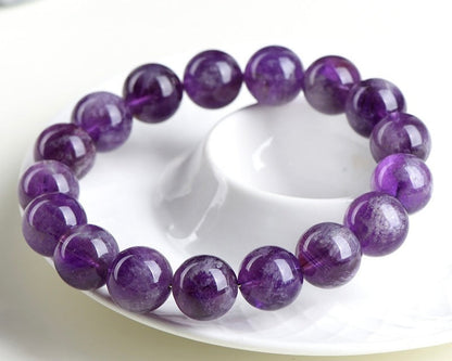 Healing crystal bracelet featuring Feather Amethyst for spiritual growth and protection