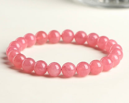 Healing bracelet with Rhodochrosite crystals – heart chakra bracelet for love, compassion, and peace