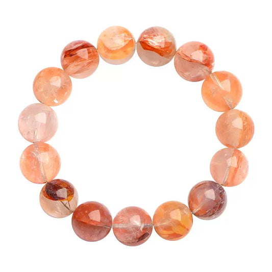 Hematoid quartz bracelet – healing crystal for grounding, clarity, and protection