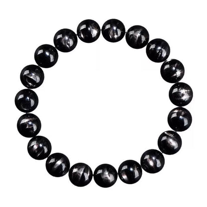  Hypersthene crystal bracelet for men and women – healing crystal bracelet with black sheen stone beads for energy and protection