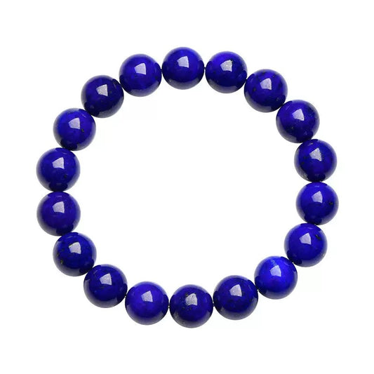 Lapis Lazuli crystal bracelet with deep blue healing beads for women and men