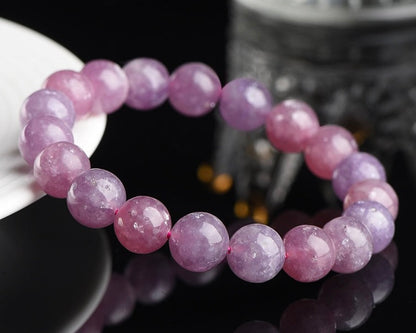 Beaded Lepidolite Quartz bracelet – powerful crystal jewelry for grounding and mental clarity