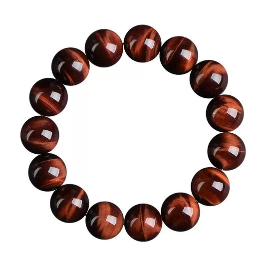 Lightning Red Tiger Eye Bracelet – powerful men's crystal bracelet for strength and protection