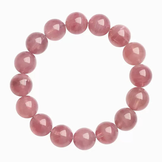 Madagascar rose quartz bracelet – healing crystal for self-love, emotional healing, and beauty