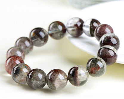 Handmade Monet Phantom Quartz bracelet – natural energy stone for growth and transformation