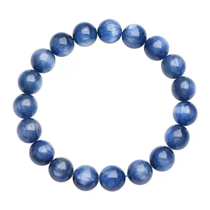 Old Mine Cat’s Eye Kyanite crystal bracelet with shimmering healing beads for women and men