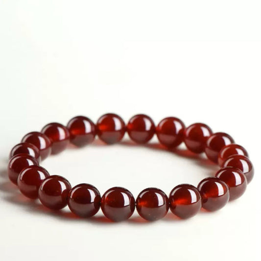 Orange red garnet bracelet – healing crystal for passion, vitality, and emotional strength