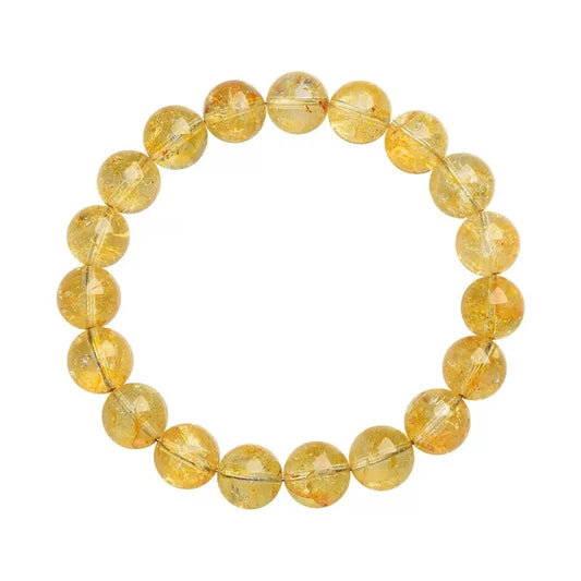 Osmanthus Yellow Topaz crystal bracelet with vibrant healing beads for women and men