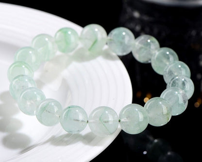 Light Green Phantom Quartz bracelet supporting focus, mindfulness, and calm