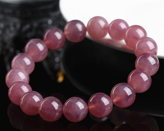 Pink crystal bracelet – natural rose quartz for love, peace, and feminine energy